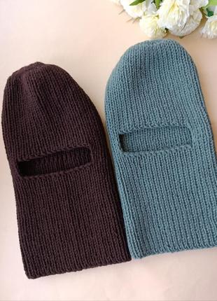 Балаклава в'язана трендова шолом капор балаклава