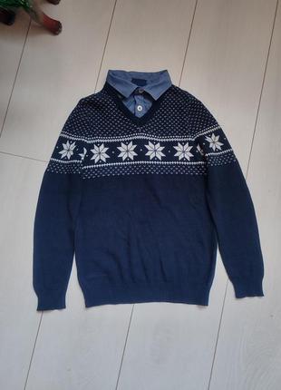 Свитер с рубашкой