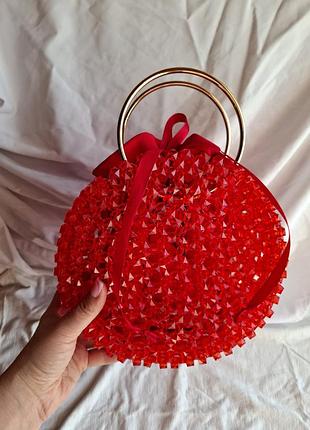 Сумочка ручної роботи з акрилових бусін