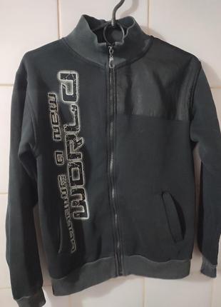 Кофта спортивная на флисе на 9-11 лет,рост 140- 158 см.