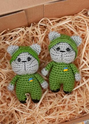Котик зу мягкая вязаная игрушка предохраняет сувенир брелок