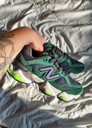 Крутые кроссовки унисекс new balance 9060 green 36-45