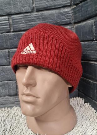 Зимняя  шапка на флисе  adidas шерсть 80% акрил 20% 29310