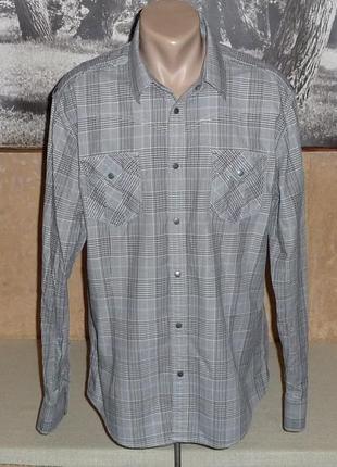 "jack & jones-vintage denim" бренд. качеств. рубашка на кнопках р-xl оригинал-100%cotton! состояние!