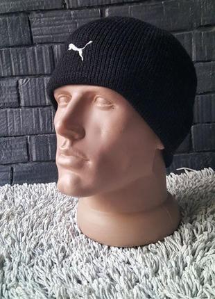 Зимняя черная шапка  puma сос. 100% пан 29323