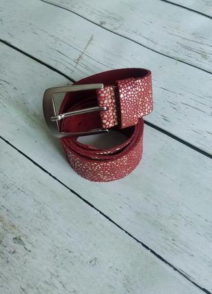 Ремень красный кожаный pioneer, пояс ремень женский echt leder, кожаный красный ремень под ската