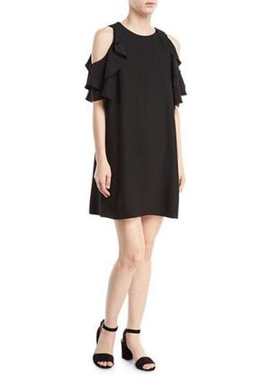 Черное платье с открытыми плечами, black dress george