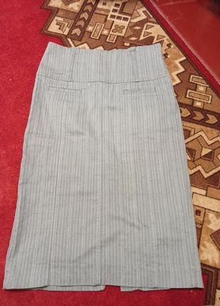 Спідниця олівець сіра висока посадка