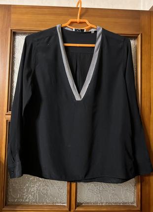 Блуза шелк sandro с глубоким v-вырезом, р-р 38-40