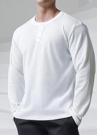 Мужской стильный нарядный лонгслив рубчик реглан
