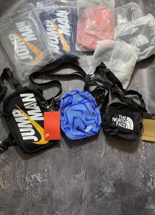 Сумка/месенджер/барсетка nike,jordan,the north face