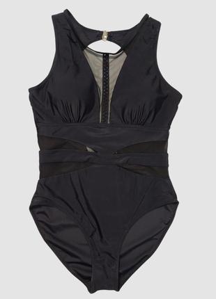 Черный купальник с сеткой