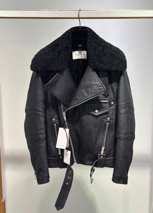 Куртка косуха кожаная saint laurent.