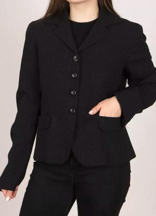 Жакет max mara черный в полоску