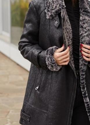 Удлиненная дубленка косуха