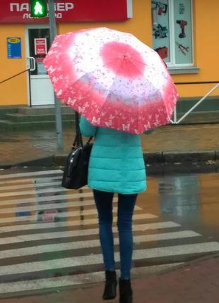 Зонт атласный полуавтомат женский шикарный.сверкающий.новый