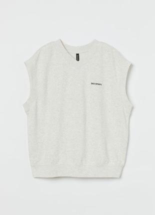 Жилетка h&m утепленная свет серый l мужская des sports