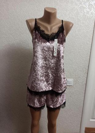 Пижама майка шорты костюм для дома