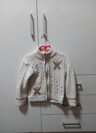 Тепла кофта з горлом на замочку для дівчинки на 3 р