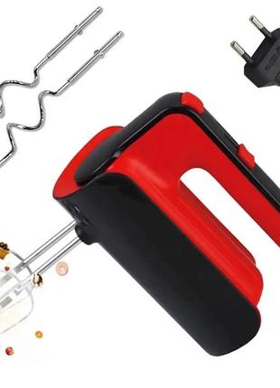 Ручной миксер domotec r.6653r 9332 кухонный миксер с насадками 5 скоростей 800 вт