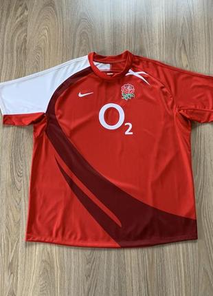 Чоловіча регбійна футболка джерсі з принтом nike england rugby o2