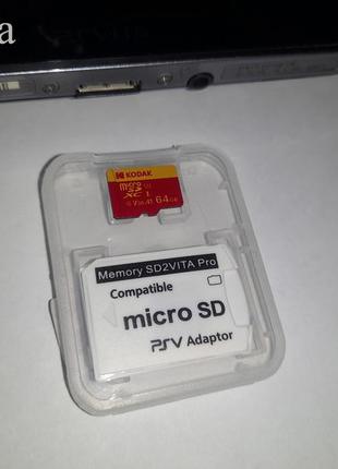 Карта памяти 64 gb memory card для прошитой sony playstation vita 3.60 - 3.74 henkaku ps vita