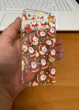 Iphone (айфон) 6 / 6s чехол новогодний, зимний прозрачный силикон мороз