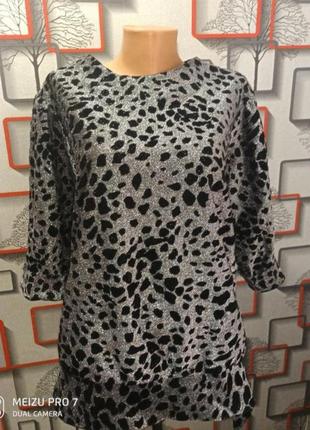 Женская нарядная блузка ,люрекс и бархат размер 58-62