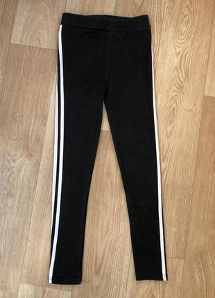 Лосины, штаны утепленные на флисе для девочки 7-8 лет