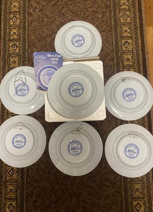 Винтажная фарфоровая тарелка, швеция