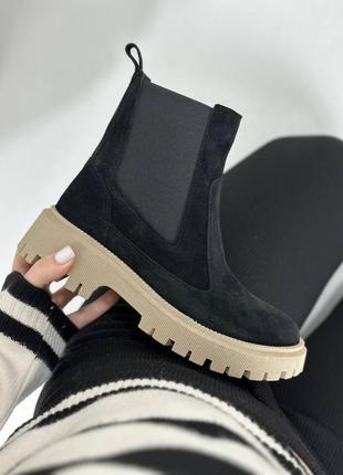 Зимові челсі з без підошвою🖤 красивий варіант, тепла та зручна зима