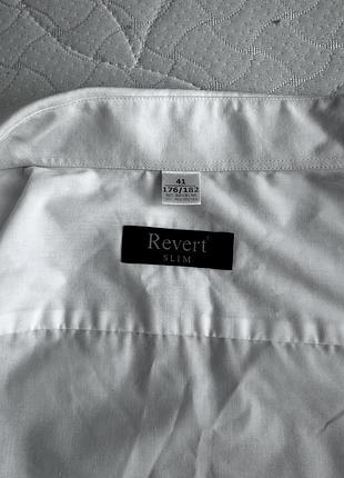 Сорочка біла revert slim розмір m 176 / 182  ( 41 )