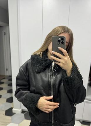 Черную дубленка м