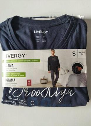 Чоловіча піжама синя livergy s,l