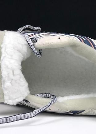 Кроссовки мужские теплые на меху asics gel kahana 8 бежевые с темно синим2 фото
