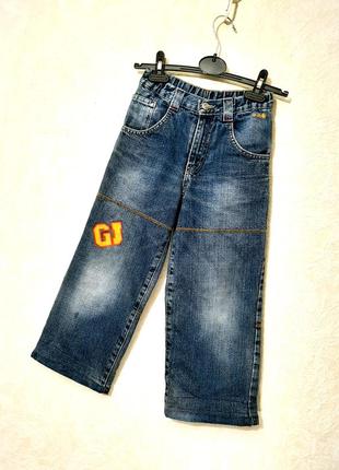 Gloria утеплённые джинсы синие зима/деми на фланелевой подкладке хлопок на мальчика 6-7лет