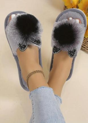 Теплые зимние домашние комнатные тапочки тапочки тапочки стелька 26/26,5