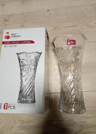 Скляна прозора ваза 23,5