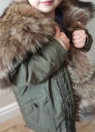 Парка на натуральном меху 2-3 года