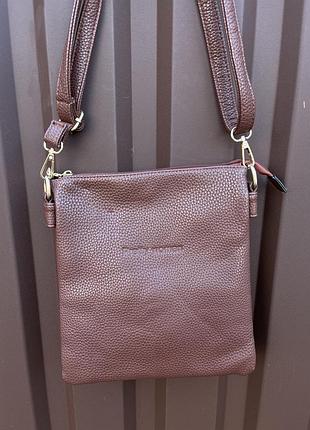 Sale❤️ сумка женская через плечо коричневая новая на три отделения