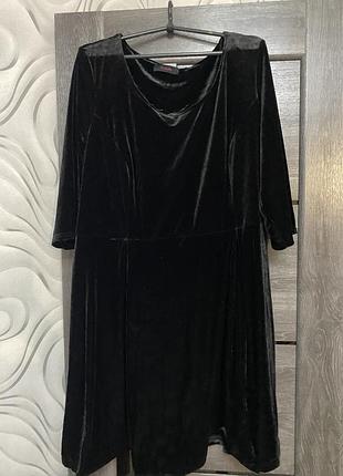 Велюровое платье большого размера