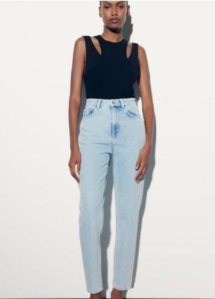 Zara comfort mom fit джинсы