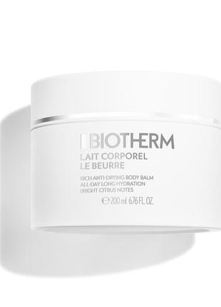 Новинка! интенсивный бальзам противодействия сухости для кожи тела biotherm lait corporel le beurre 200 ml.