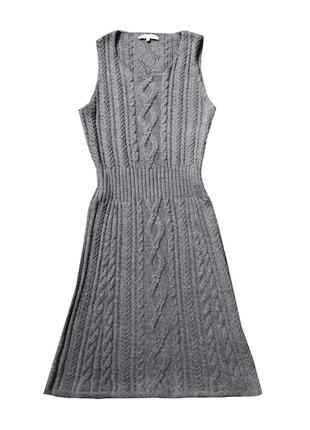 Теплый трикотажный сарафан sandro.