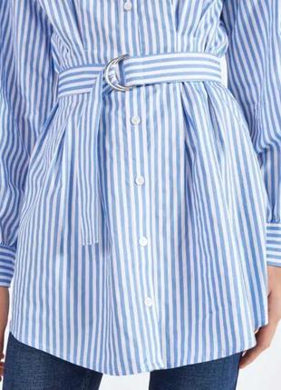 🩵🤍🩵сорочка/рубашка в смужку/полоску 100% бавовна
