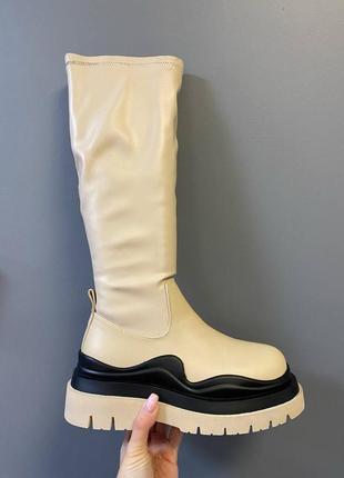 Кожаные зимние сапоги bottega vneta 4