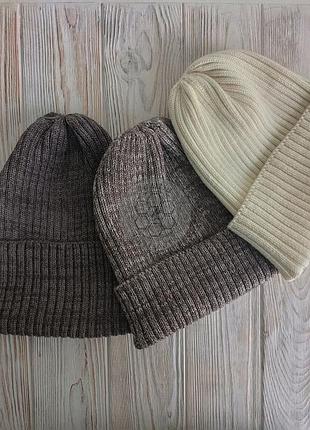 Вязаная шапка из мягкой мериносовой шерсти