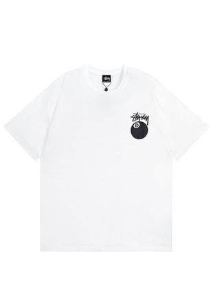 Белая футболка stussy