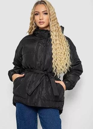 Куртка жіноча демісезонна з поясом