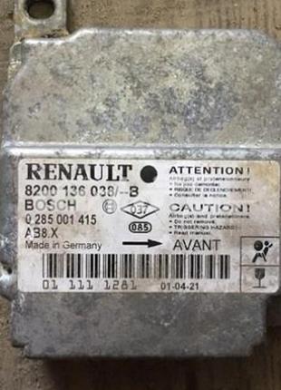Блок управління подушками безпеки renault clio 2 8200136038
